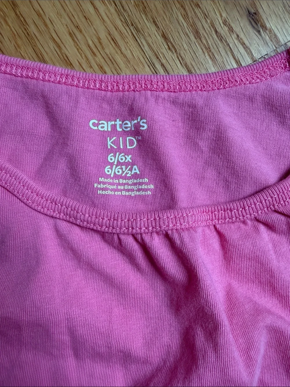 Carter's Pink Long Sleeve Crew Neck Tee